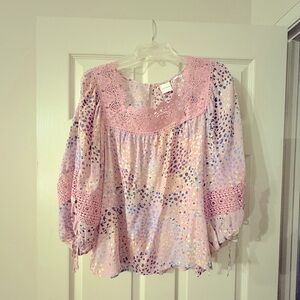 Pink Lace Women's Top